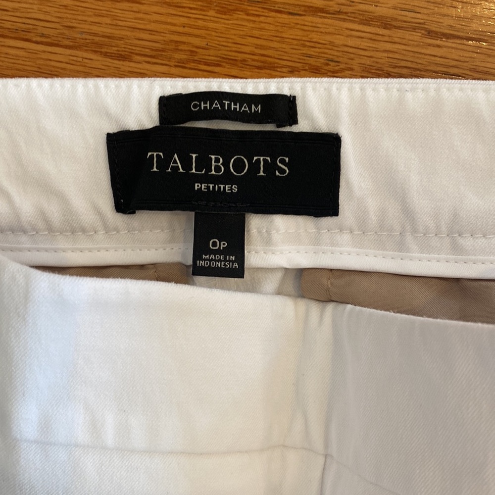 Talbots white pants size 0p - Picture 3 of 8